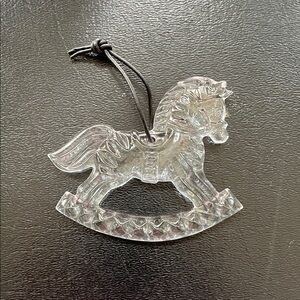Crystal Clear Rocking Horse Ornament